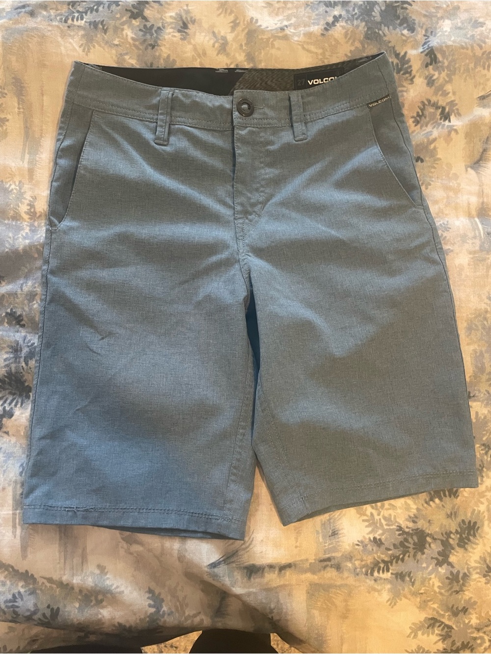 Volcom Men's Slate Blue Flat Front Shorts